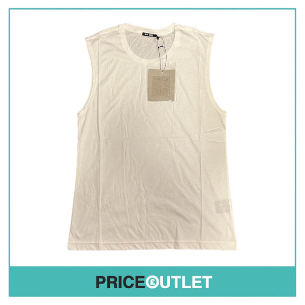 BLK DNM - White Sleeveless T-Shirt - Size L - BRAND NEW WITH TAGS