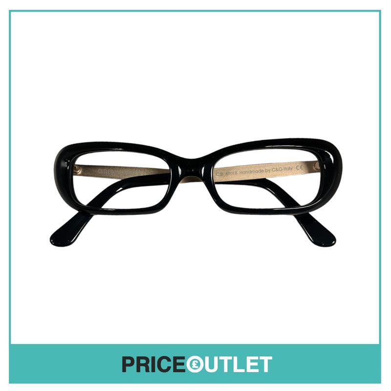 Cutler & Gross - No Lens Black & Gold Frame Glasses RRP £325