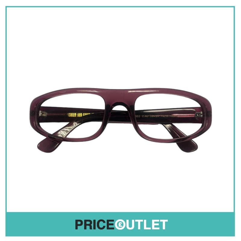 Cutler & Gross - No Lens Purple Translucent Frame Glasses RRP £325