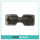Clear Frame Reflective Lens Sunglasses With Jewel Trim RRP £325