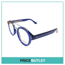 Clear Lens Translucent Deep Blue Frame Glasses RRP £325