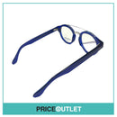 Clear Lens Translucent Deep Blue Frame Glasses RRP £325