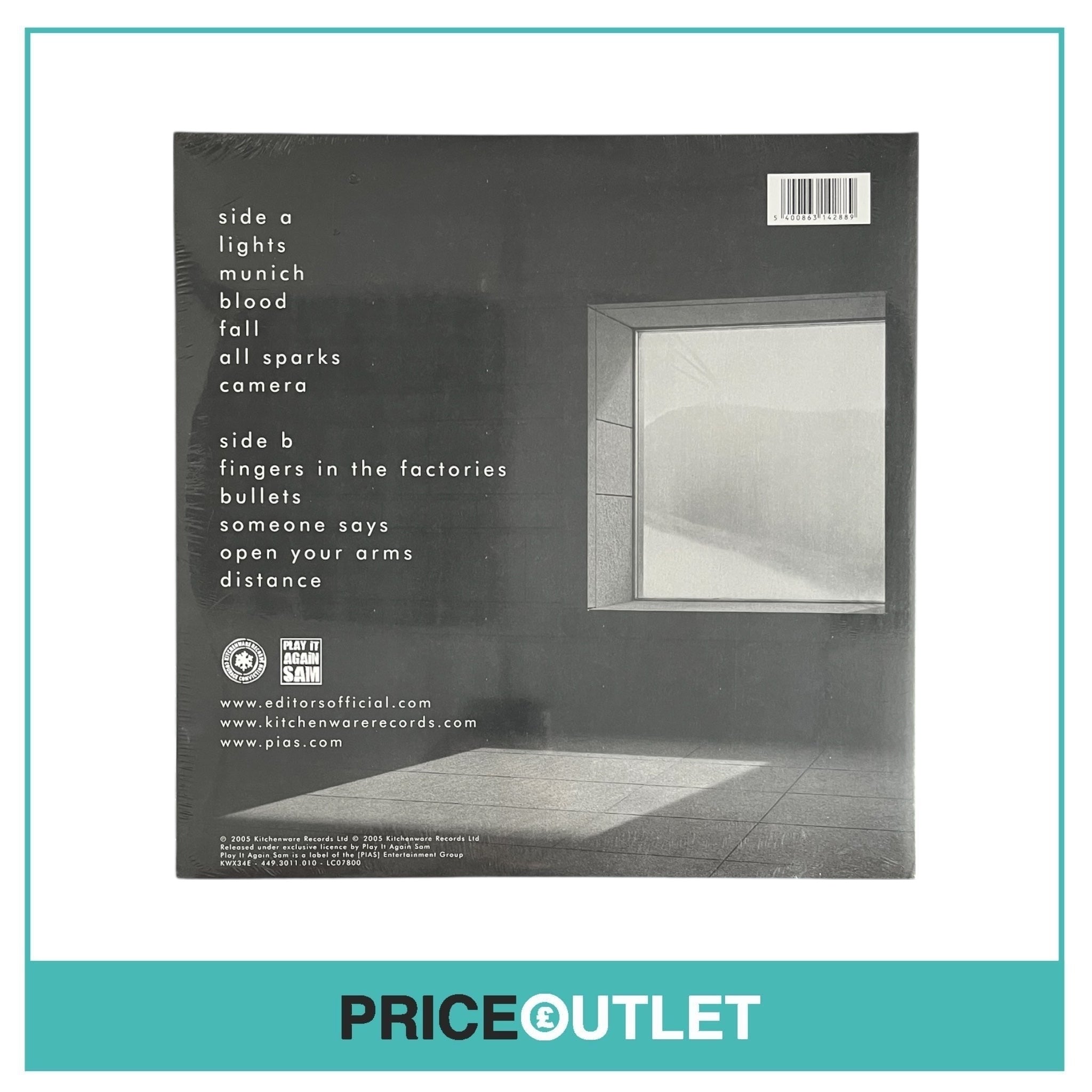 Editors - The Back Room - Limited Edition Clear Vinyl - BRAND NEW & SEALED