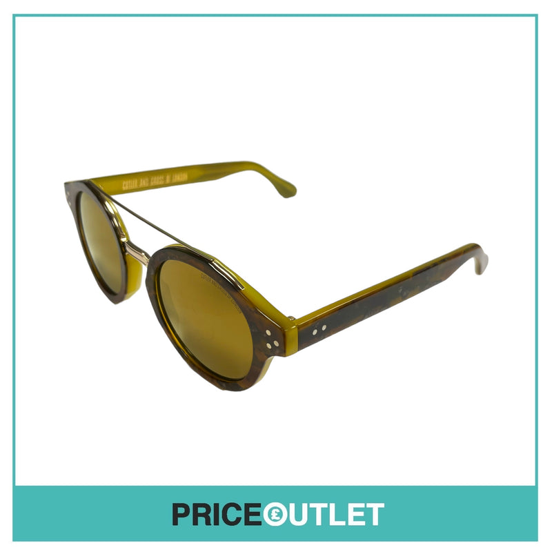 Brown & Green Patterned Pilot's Sunglasses RRP £325