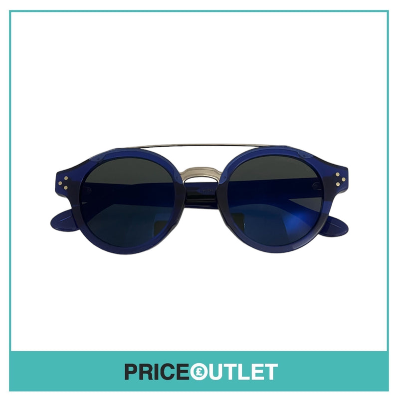 Blue Translucent Frame Sunglasses With Silver Trim RRP £325