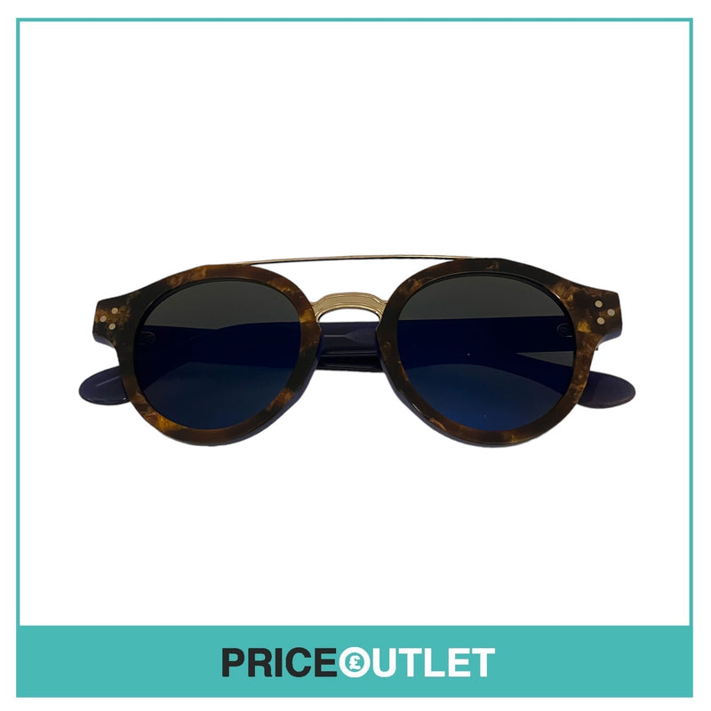 Cutler & Gross - Blue Lens Blue & Brown Frame Sunglasses RRP £325