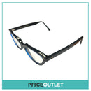Clear Lens Black Frame Glasses With Dark Blue Detail RRP £325