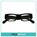 Clear Lens Black Frame Glasses With Black & White Patterened Arms RRP £325