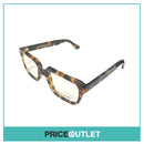Clear Lens Yellow & Brown Tortoiseshell Print Square Glasses RRP £325