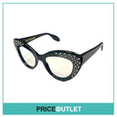 No Lens Black Frame Jewelled Glasses RRP £325