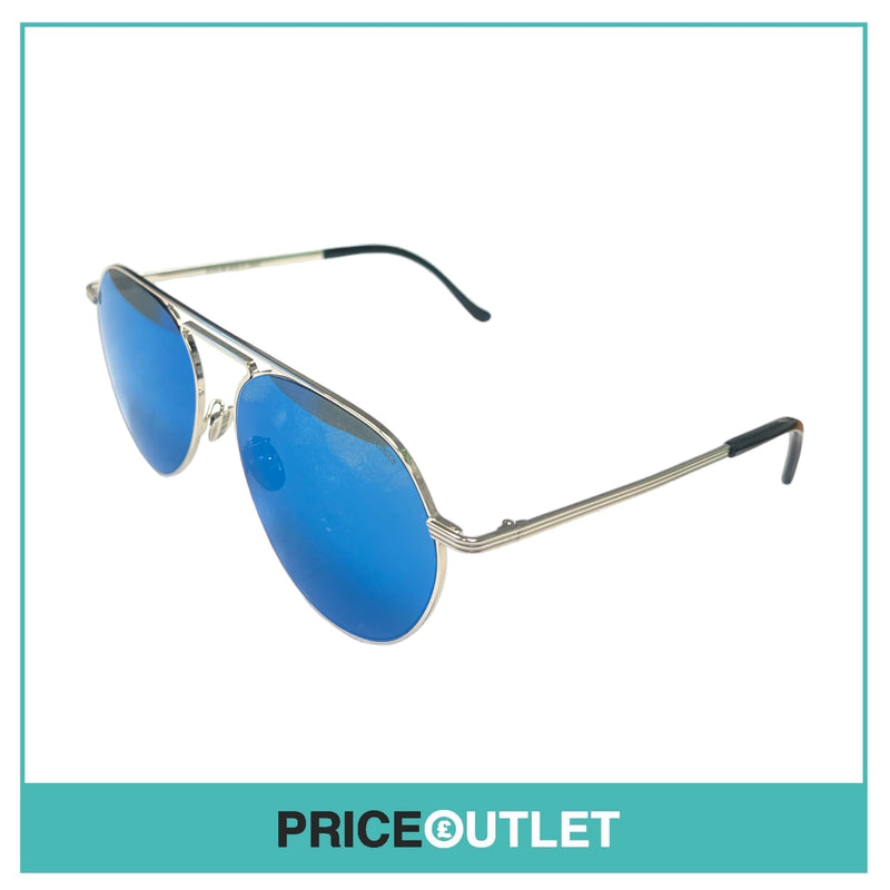 Blue Lens Silver & Black Frame Sunglasses RRP £325