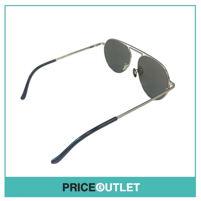 Blue Lens Silver & Black Frame Sunglasses RRP £325