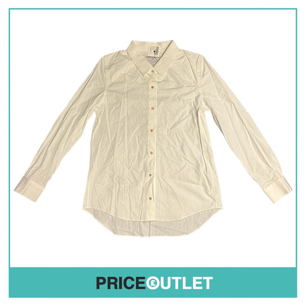Charles Anastase - White Shirt with Pearlescent Buttons - Size L - BRAND NEW WITH TAGS