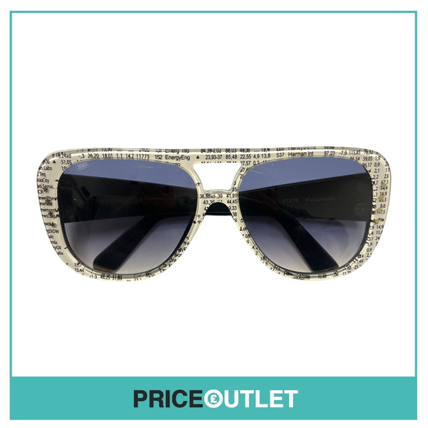 Black & White Patterned Frame Pilot's Sunglasses RRP £325