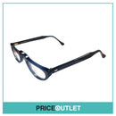 Clear Lens Blue Frame Curved Glasses RRP £325