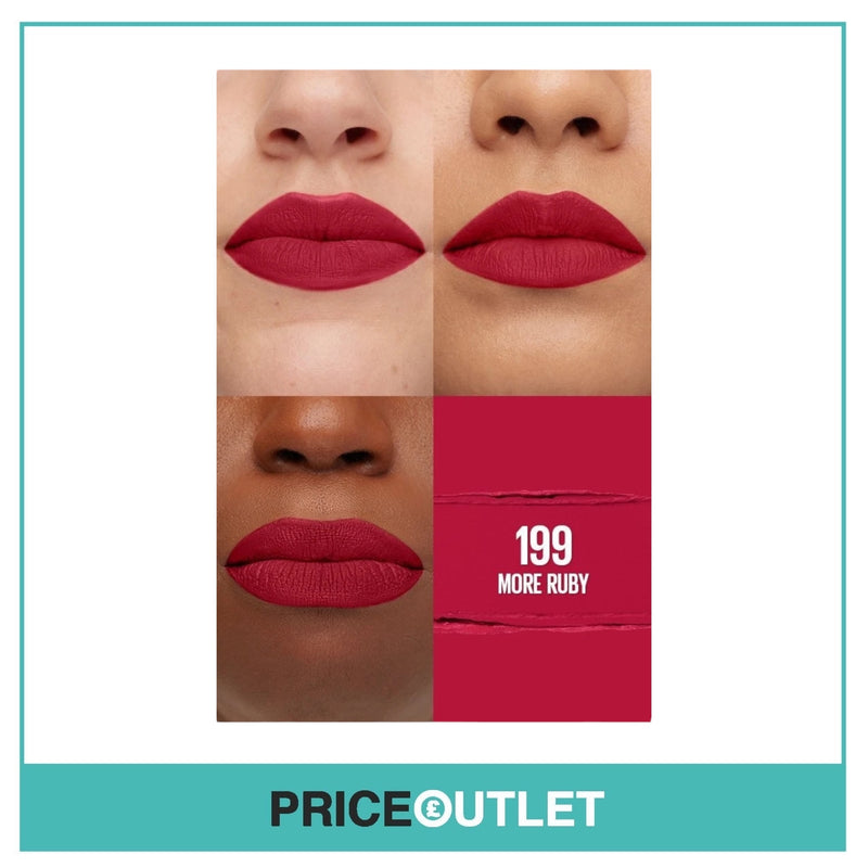 Maybelline - Colour Sensational Ultimatte Lipstick - Shade 199 ‘More Ruby’ - BRAND NEW
