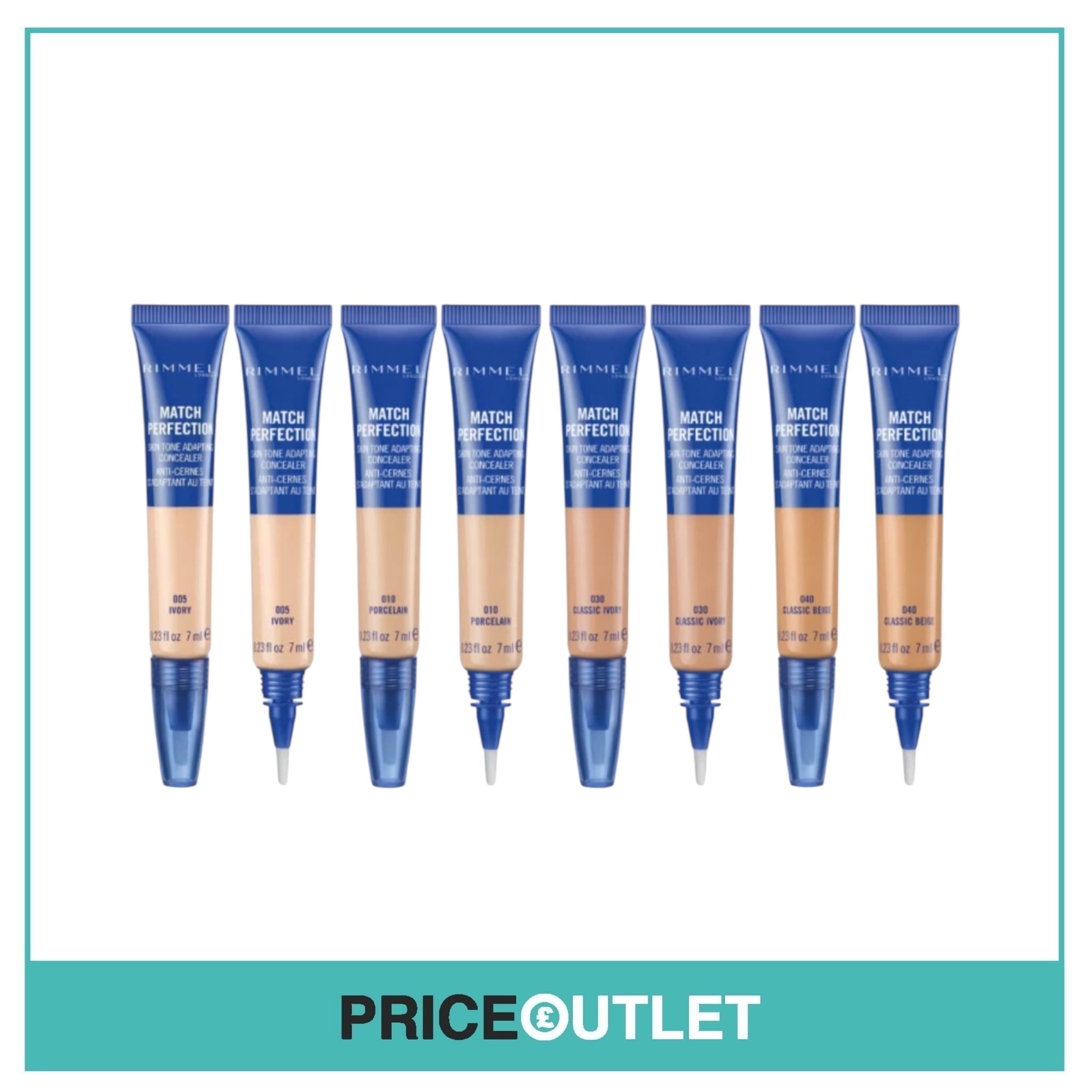 Rimmel - Match Perfection - Skin Tone Adapting Concealer - Shade 030 ‘Classic Ivory’ - BRAND NEW