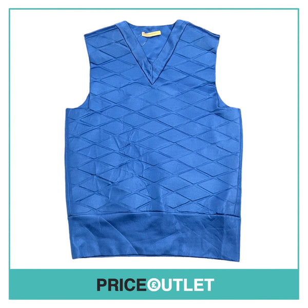 Thomas Tait - Blue V-Neck Top - Size 10 - BRAND NEW WITH TAGS