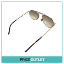 Gold Frame Sunglasses With Brown Tortoiseshell Detail RRP £325