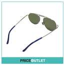 Silver Frame Sunglasses With Blue Arm Detail RRP £325