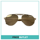 Gold Frame Sunglasses With Translucent Brown Detail RRP £325