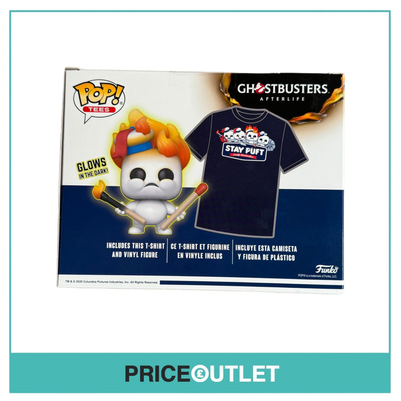 Funko - Ghostbusters Afterlife Mini Puft GITD Pop + Tee - Small - Brand New