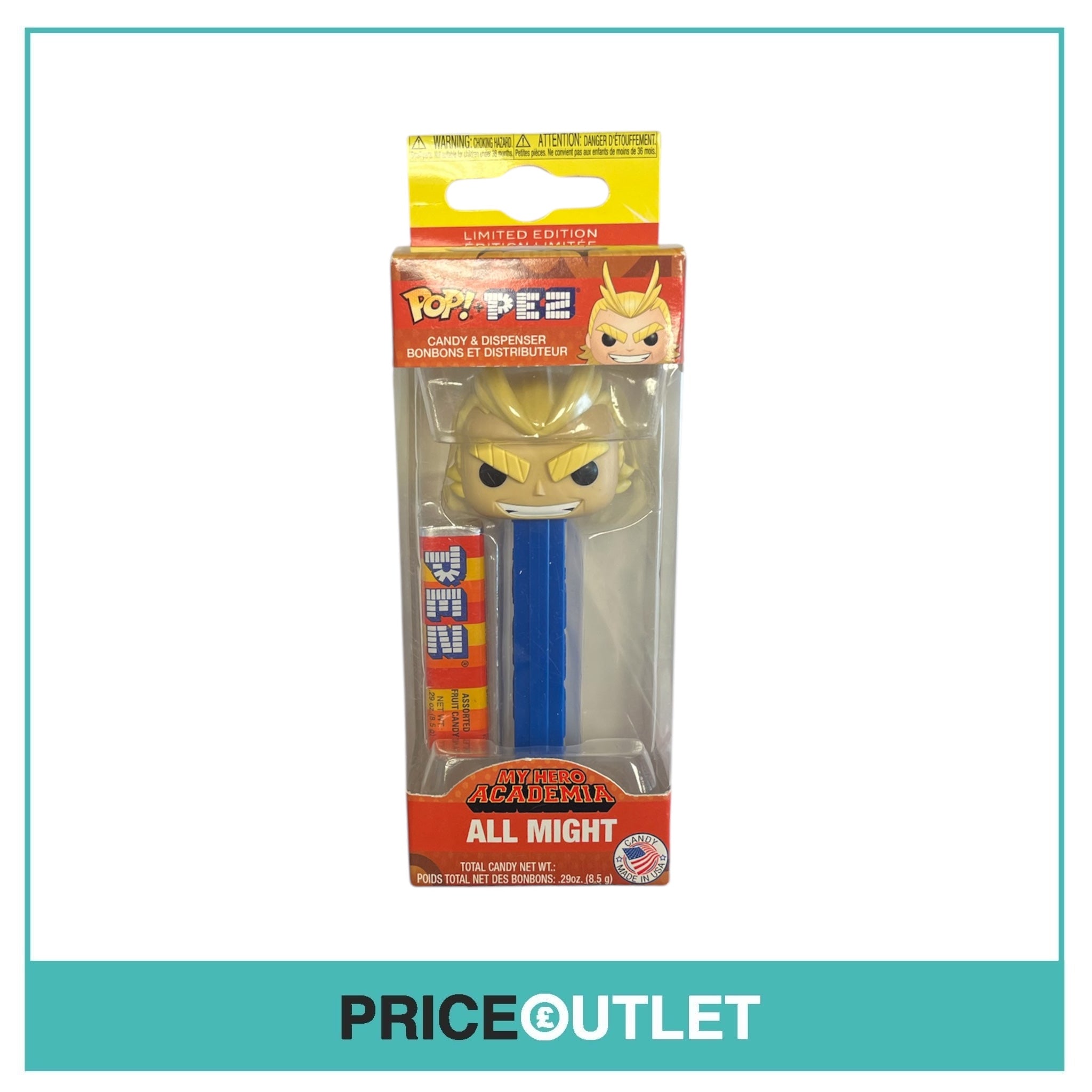 Funko - Pez - My Hero Academia- All Might - BRAND NEW (Slight Damage)