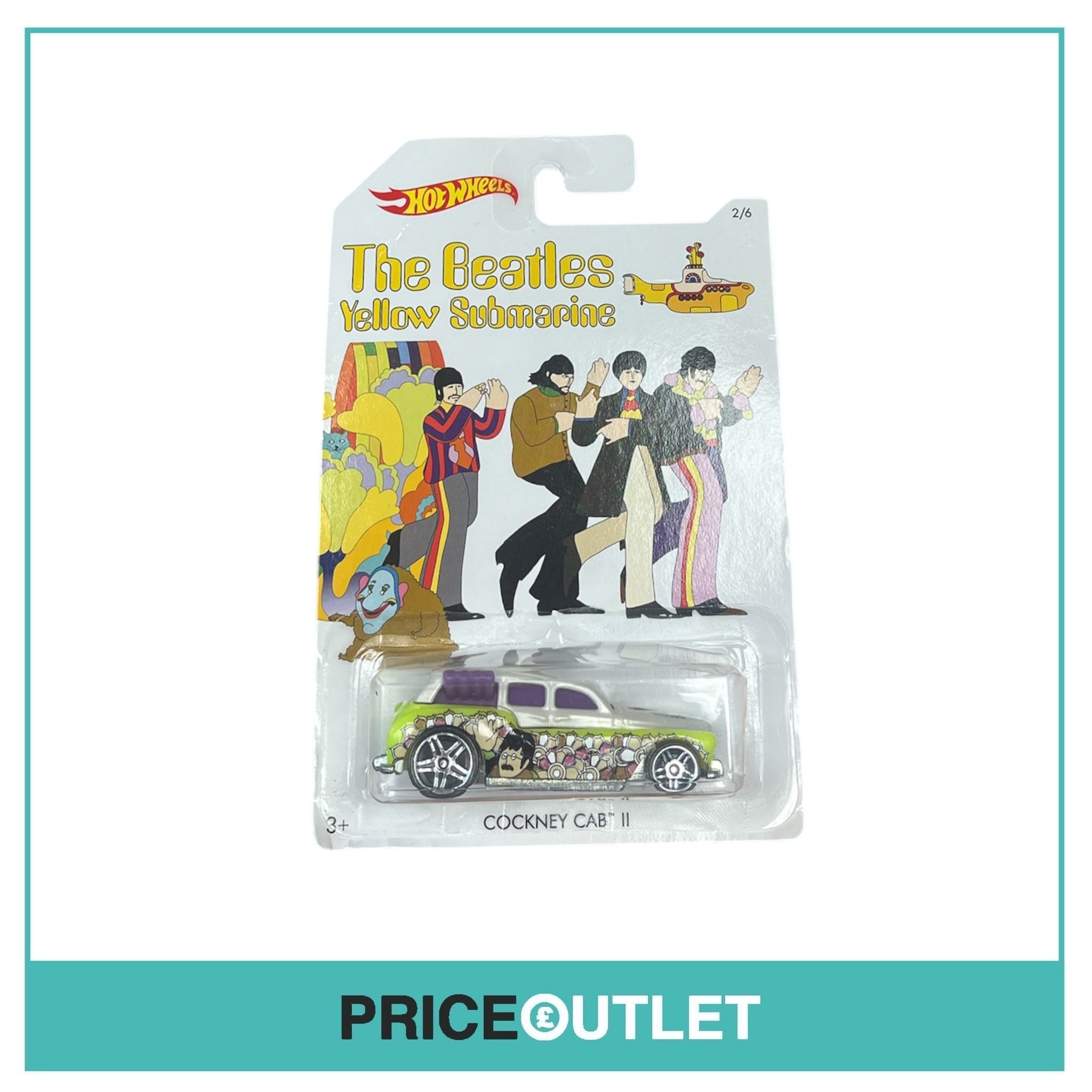 Hot Wheels - The Beatles Yellow Submarine 2/6 - Cockney Cab 2 (Damaged)