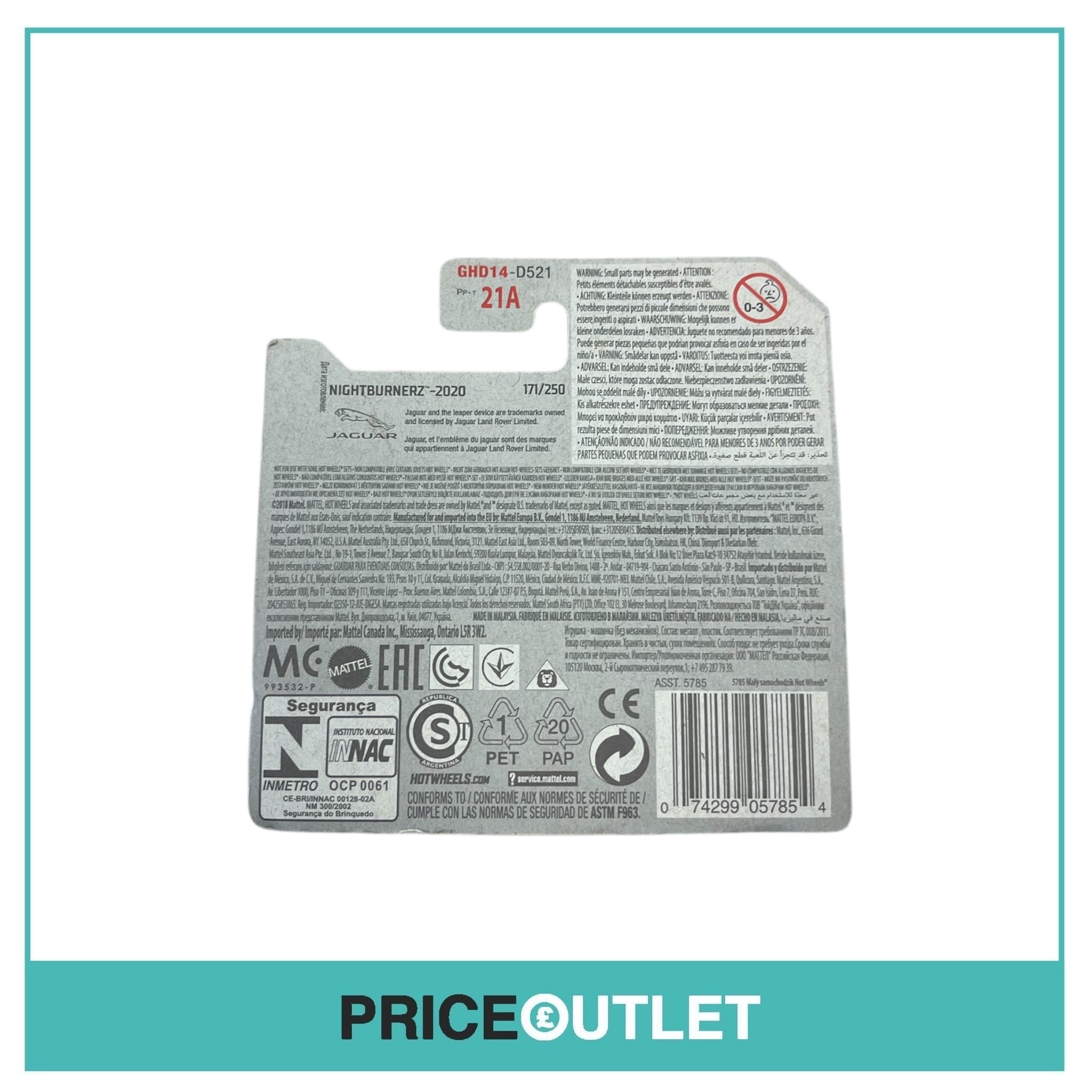 Hot Wheels - Nightburnerz 6/10 - Jaguar XE SV Project 8 (Slight Damage)