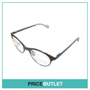 Clear Lens Chrome Silver Frame Glasses With Clear Arm Detail RRP £325