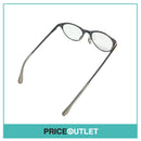 Clear Lens Chrome Silver Frame Glasses With Clear Arm Detail RRP £325