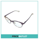 Clear Lens Purple Chrome Frame Glasses With Clear Arm Detail RRP £325