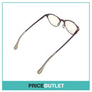Clear Lens Purple Chrome Frame Glasses With Clear Arm Detail RRP £325