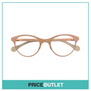 Clear Lens Baby Pink Frame Glasses With Clear Arm Detail RRP £325