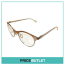 Clear Lens Chrome Gold Frame Glasses With Clear Arm Detail RRP £325