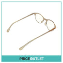 Clear Lens Chrome Gold Frame Glasses With Clear Arm Detail RRP £325