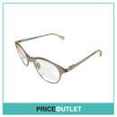 Clear Lens Light Silver Chrome Frame Glasses With Clear Arm Detail RRP £325