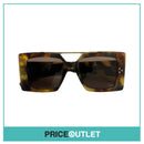 Green & Brown Patterned Frame Sunglasses With Gold Detail RRP £325