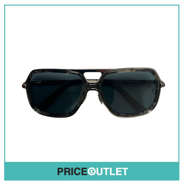 Black & Grey Patterned Pilot's Sunglasses With Crome Grey Detail RRP £325
