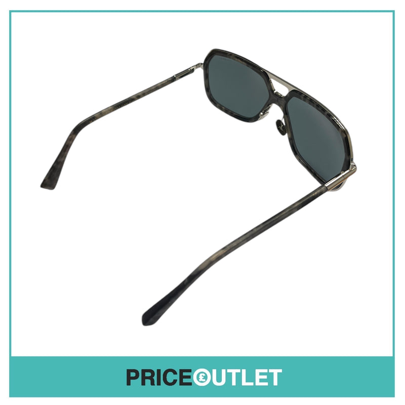 Black & Grey Patterned Pilot's Sunglasses With Crome Grey Detail RRP £325