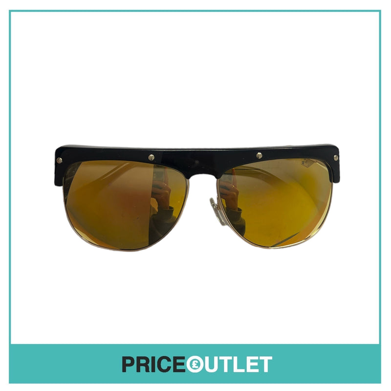 Cutler & Gross - Reflective Lens Black & Gold Frame Sunglasses RRP £325