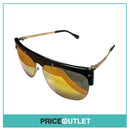 Reflective Lens Black & Gold Frame Sunglasses RRP £325