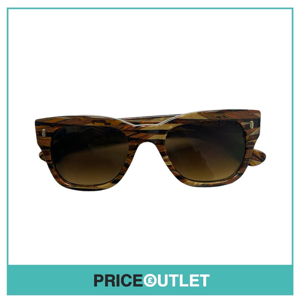 Brown Stripe Patterned Frame Sunglasses RRP £325