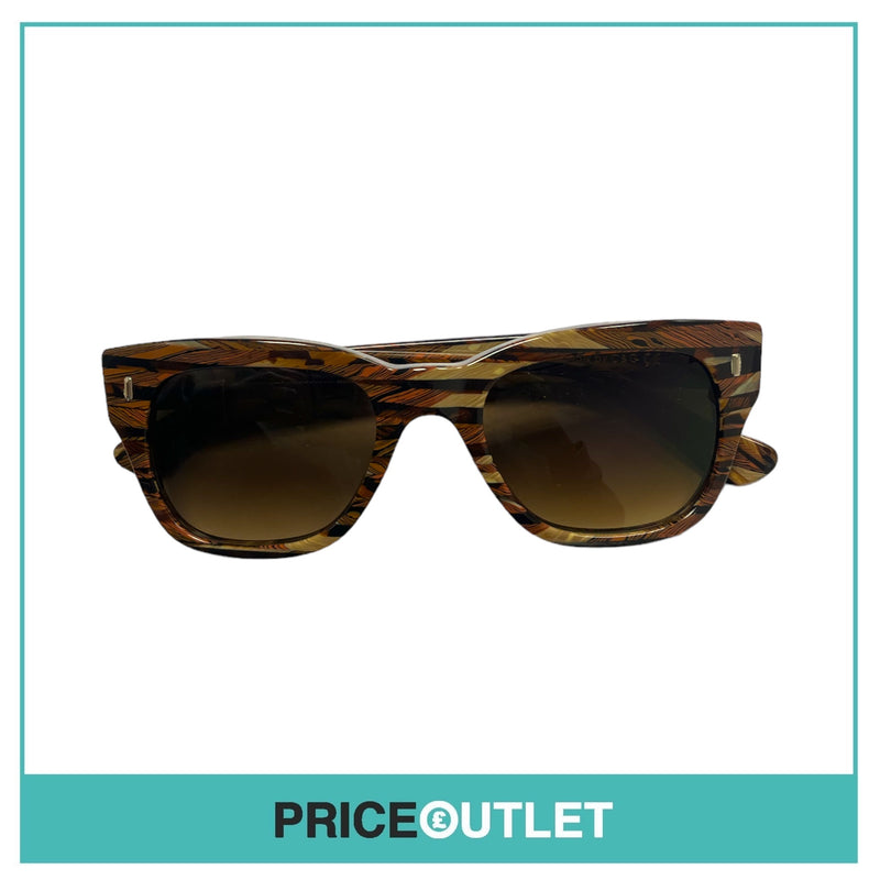 Brown Stripe Patterned Frame Sunglasses RRP £325