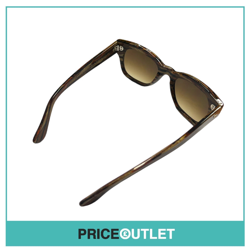 Brown Stripe Patterned Frame Sunglasses RRP £325
