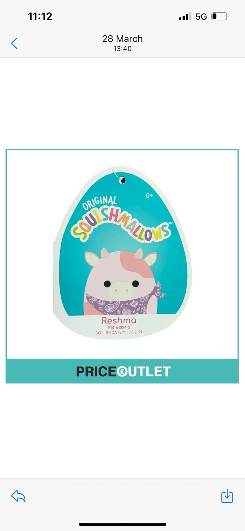 Squishmallow - Reshma the Pink Cow 14”