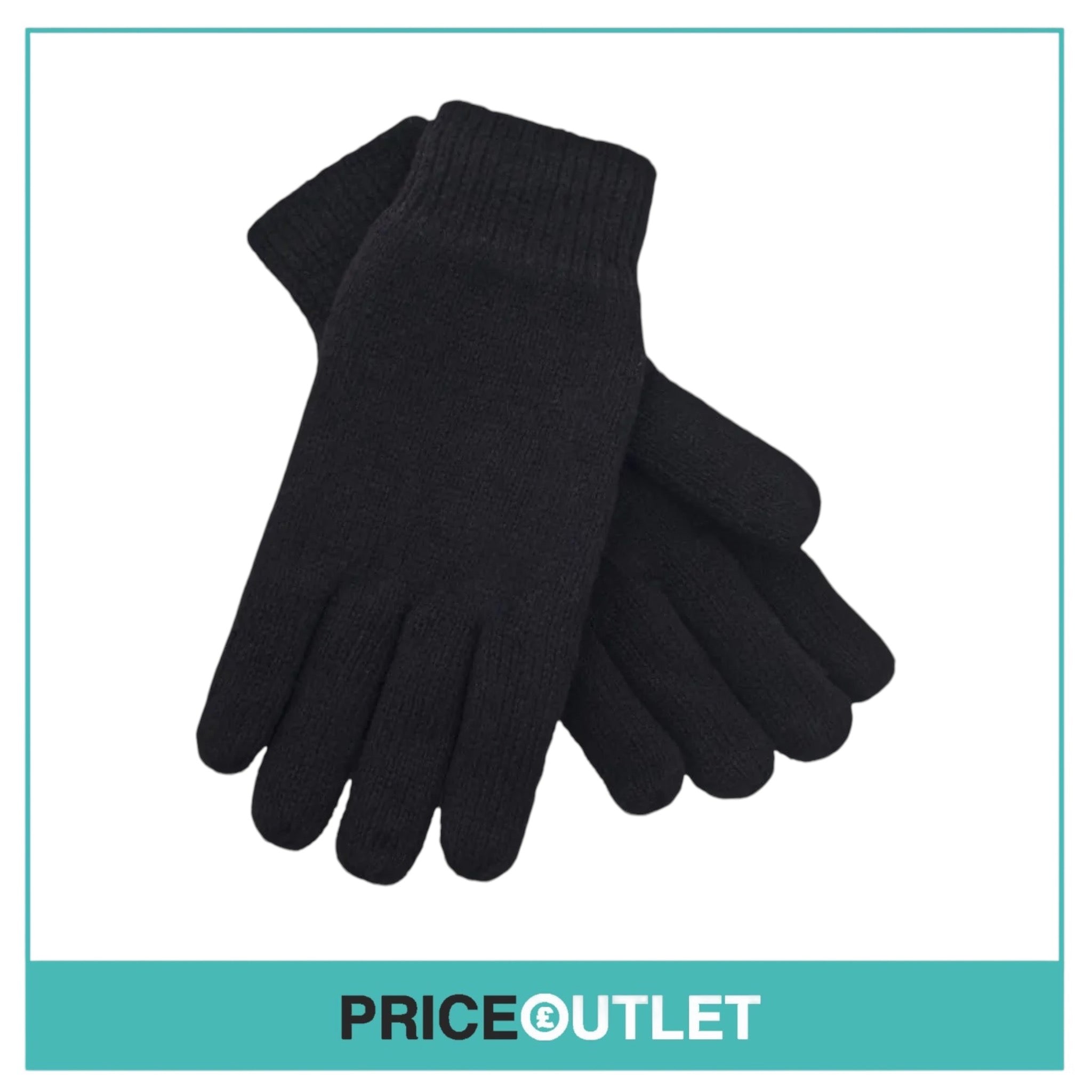 Trespass Bargo Knitted Gloves - Black L/XL - BRAND NEW IN PACKAGING