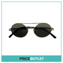 Silver Frame Round Pilot's Sunglasses With Black Detail RRP £325