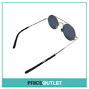 Silver Frame Round Pilot's Sunglasses With Black Detail RRP £325