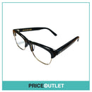 No Lens Black Frame Glasses With Gold Detail RRP £325